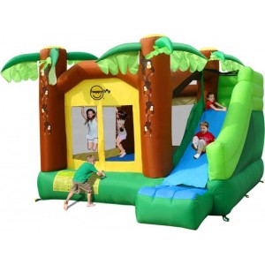 Надувной центр батут с горкой Джунгли Happy Hop Jungle Climb and Slide Bouncy House 9164