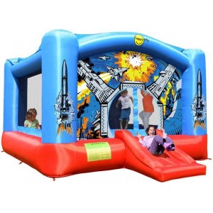 Детский надувной батут звездные войны Happy Hop Super Space Slide Bouncer 9212