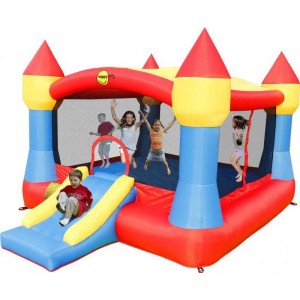 Надувной игровой батут Happy Hop Super Castle Bouncer with Slide надувная конструкция 9217N