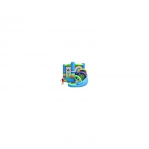 Надувной батут Happy Hop Rainbow Bouncy Castle with Slide  9313 игровой Джунгли
