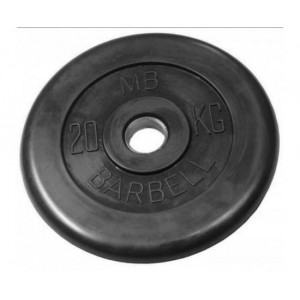 Диск обрезиненный barbell 51 мм 20 кг