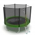 Распродажа - EVO JUMP External 8ft (Green) Батут с внешней сеткой и лестницей, диаметр 8ft (зеленый)