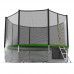 Распродажа - EVO JUMP External 12ft (Green) + Lower net. Батут с внешней сеткой и лестницей, диаметр 12ft (зеленый) + нижняя сеть