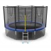 Распродажа - EVO JUMP External 12ft (Blue) + Lower net. Батут с внешней сеткой и лестницей, диаметр 12ft (синий) + нижняя сеть