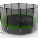 Распродажа - EVO JUMP External 16ft (Green) + Lower net. Батут с внешней сеткой и лестницей, диаметр 16ft (зеленый) + нижняя сеть