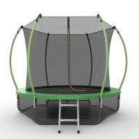 Распродажа - EVO JUMP Internal 8ft (Green) + Lower net. Батут с внутренней сеткой и лестницей, диаметр 8ft (зеленый) + нижняя сеть