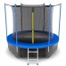 Распродажа - EVO JUMP Internal 8ft (Sky). Батут с внутренней сеткой и лестницей, диаметр 8ft (синий) + нижняя сеть