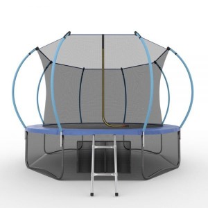 Распродажа - EVO JUMP Internal 12ft (Blue) + Lower net. Батут с внутренней сеткой и лестницей, диаметр 12ft (синий) + нижняя сеть