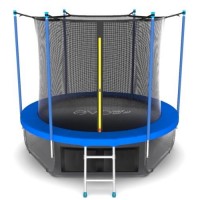 Распродажа - EVO JUMP Internal 12ft (Sky). Батут с внутренней сеткой и лестницей, диаметр 12ft (синий) + нижняя сеть