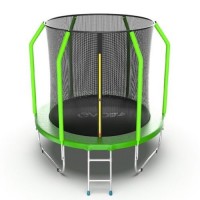 Распродажа - EVO Jump Cosmo 6ft (Green) Батут с внутренней сеткой и лестницей, диаметр 6ft (зеленый)
