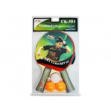 Набор DOUBLE FISH: 2 ракетки, 3 мяча СК-301