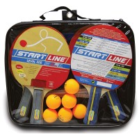 Набор Start Line: 4 Ракетки Level 200, 6 Мячей Club Select Сетка с креплением, упаковано в сумку на молнии с ручкой 61-453